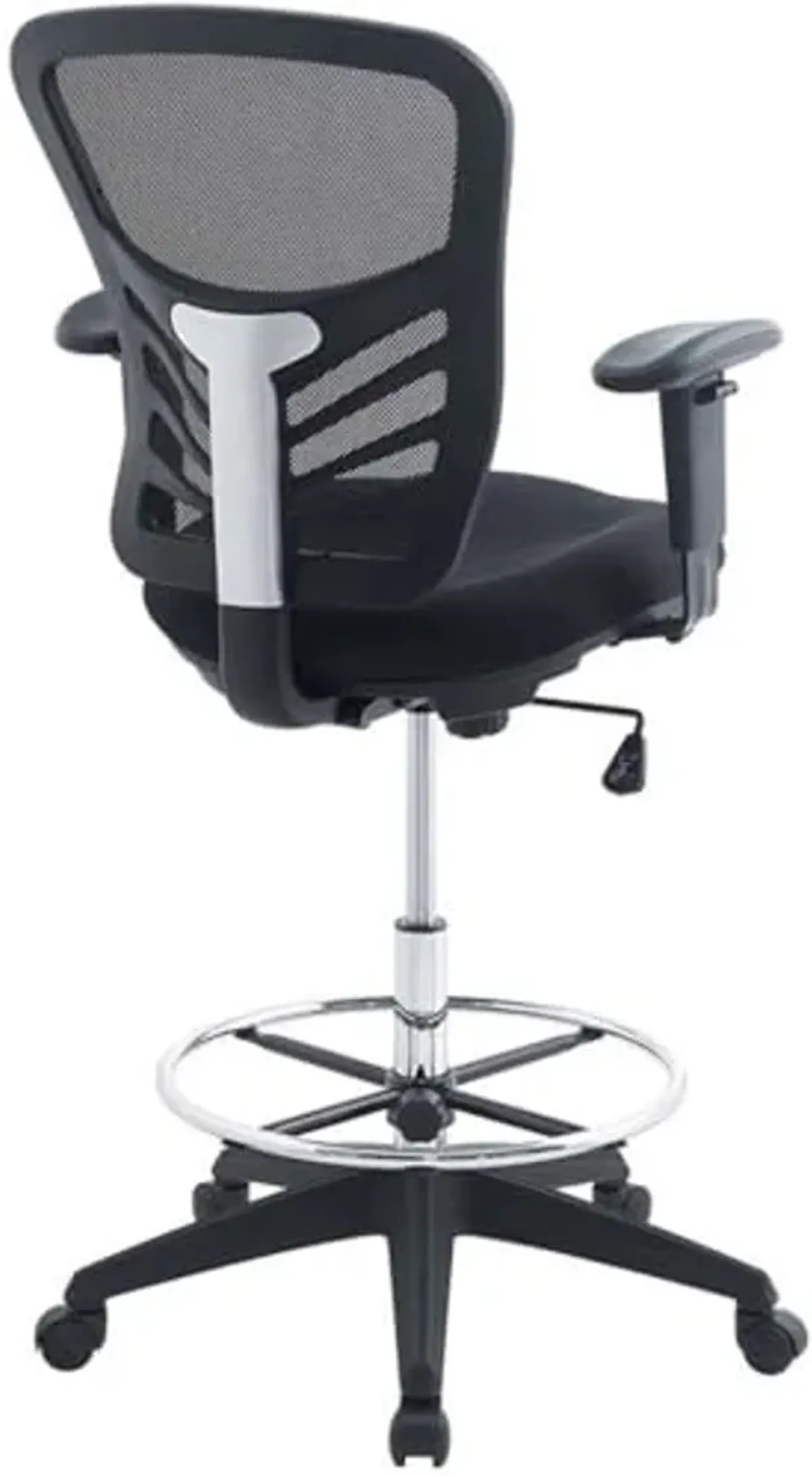 Modway Articulate Drafting Chair - Reception Desk Chair - Drafting Table Chair in Black