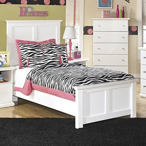 Signature Design by Ashley Bostwick Shoals Wood Twin Panel Bed in White