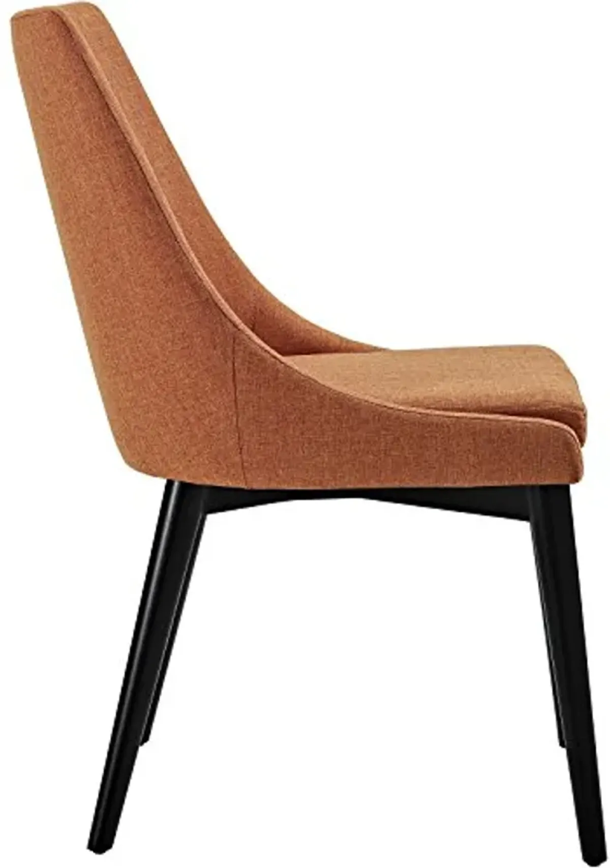 Modway Viscount Mid-Century Modern Upholstered Fabric Kitchen and Dining Room Chair in Orange