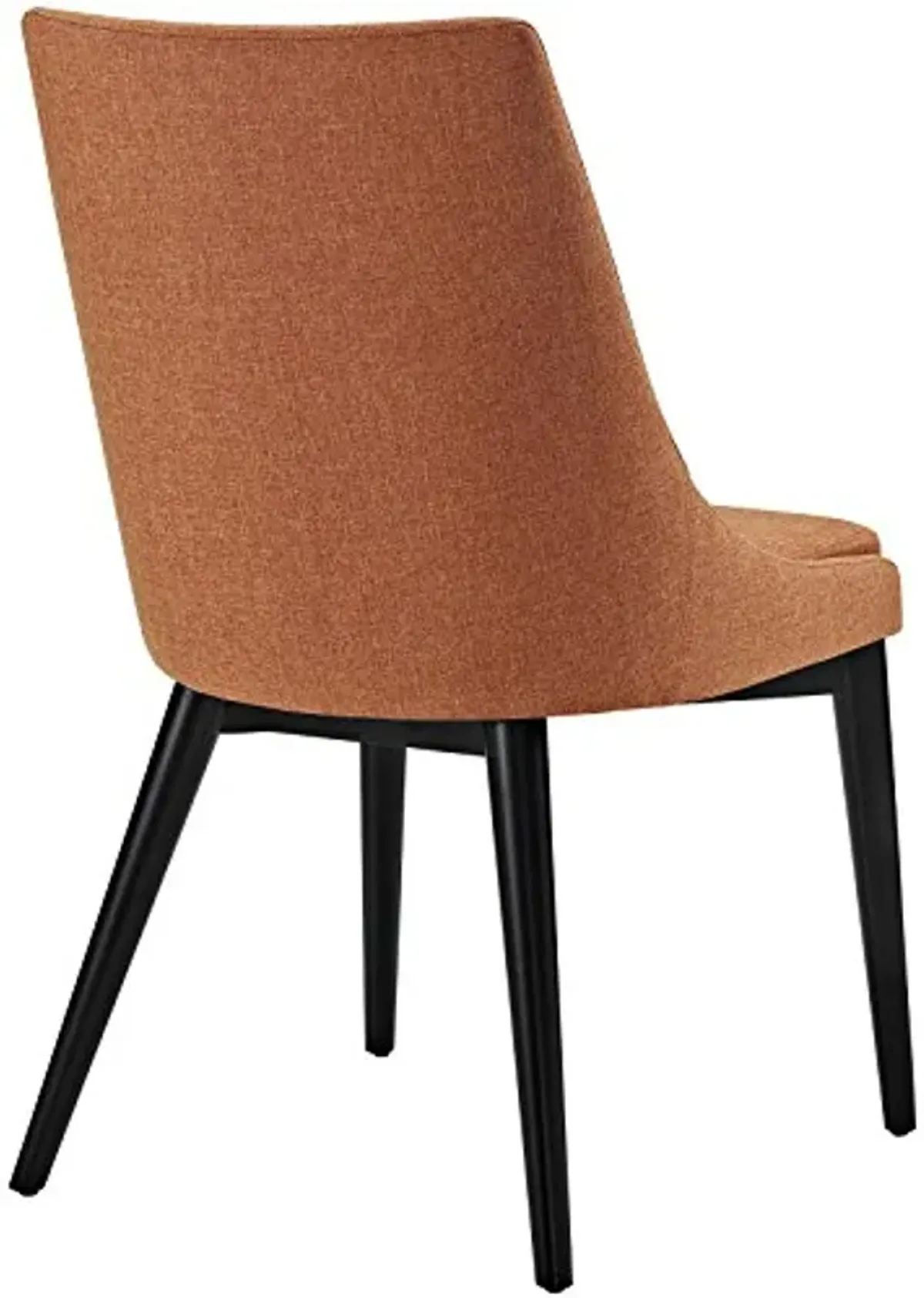 Modway Viscount Mid-Century Modern Upholstered Fabric Kitchen and Dining Room Chair in Orange