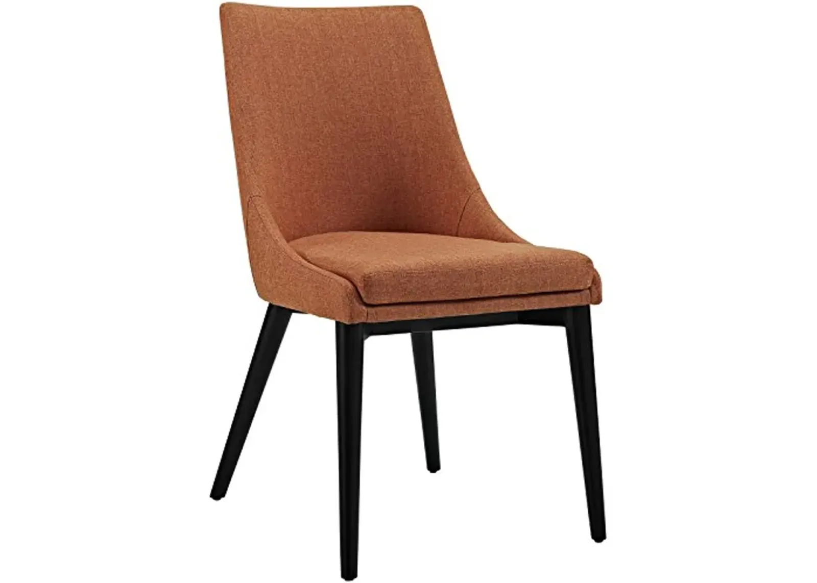 Modway Viscount Mid-Century Modern Upholstered Fabric Kitchen and Dining Room Chair in Orange