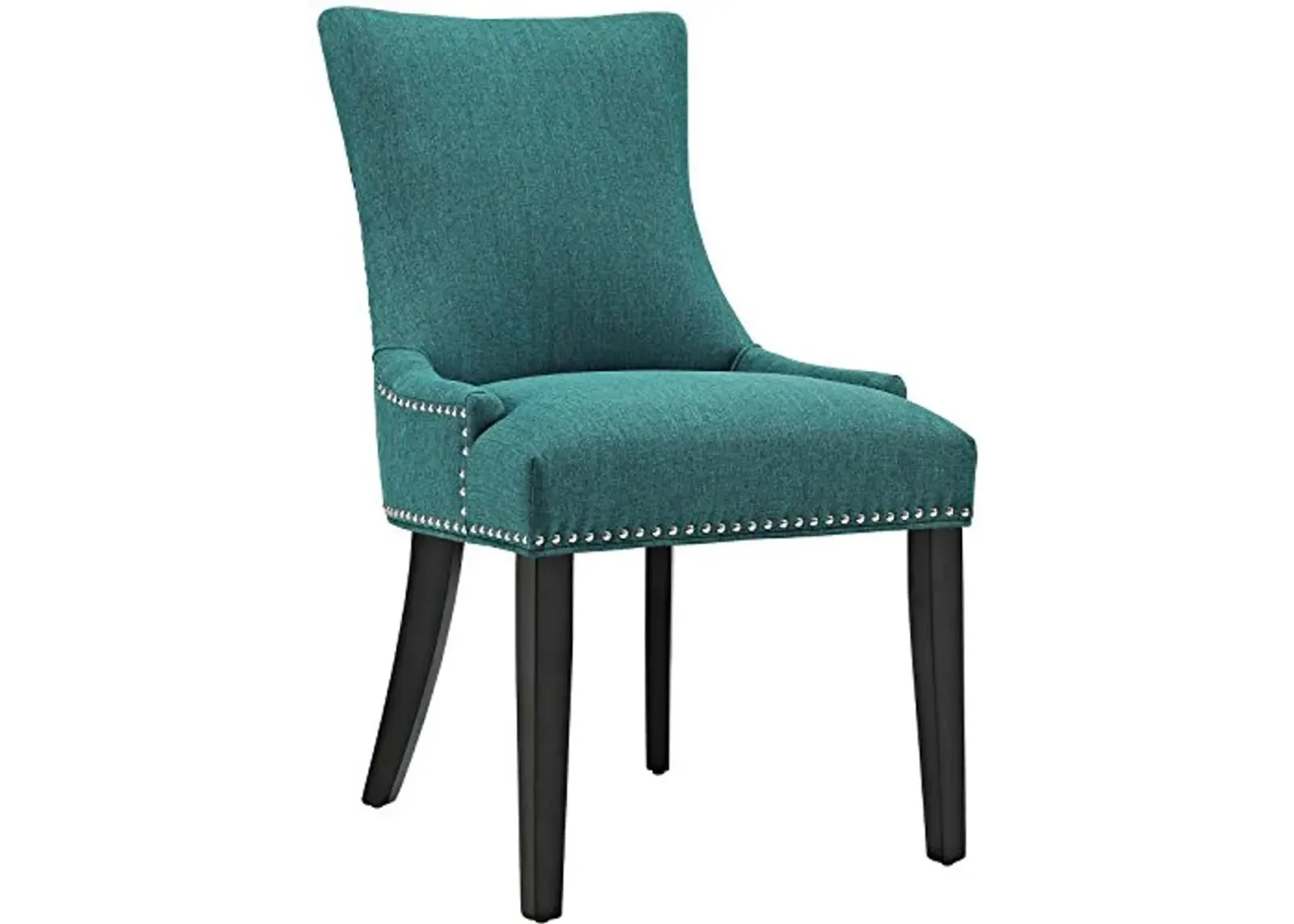 Modway Marquis Modern Upholstered Fabric Dining Chair with Nailhead Trim in Teal