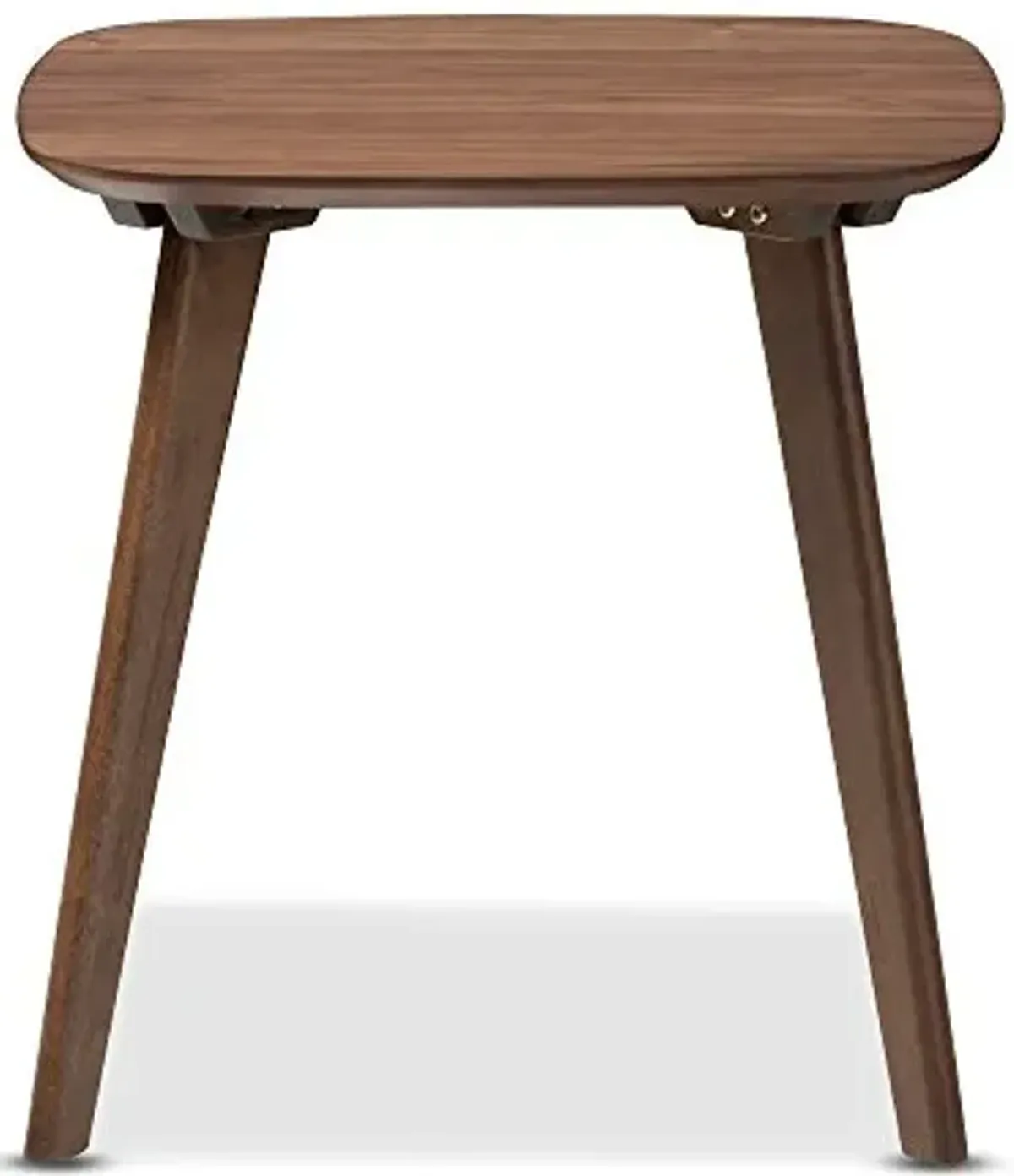 Baxton Studio Dahlia Mid-Century Modern Walnut Wood End Table, Walnut Brown
