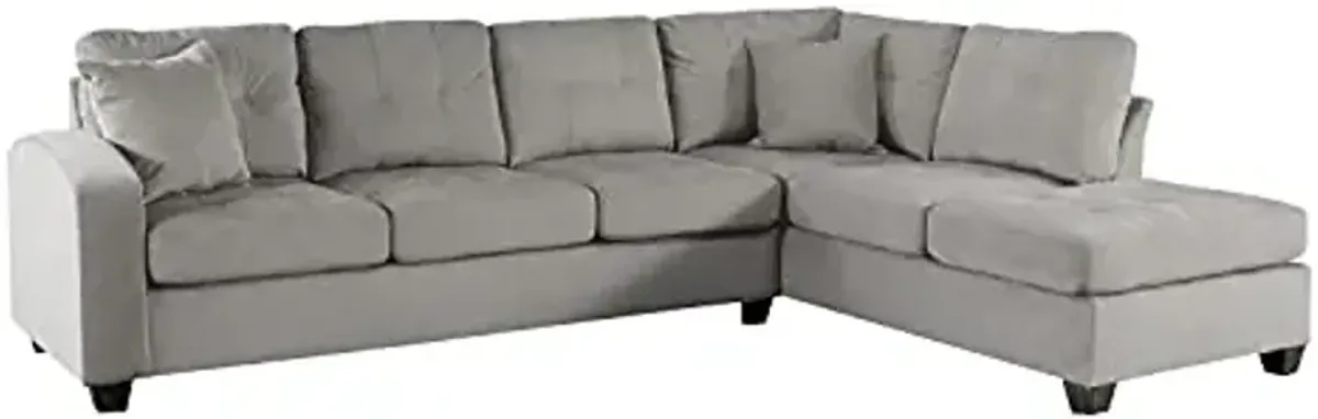 Homelegance Emilio 3-Piece Reversible Sectional with Ottoman - Taupe
