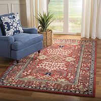 SAFAVIEH Antiquity Collection 5' x 8' Red / Multi AT64A Handmade Traditional Oriental Premium Wool Area Rug