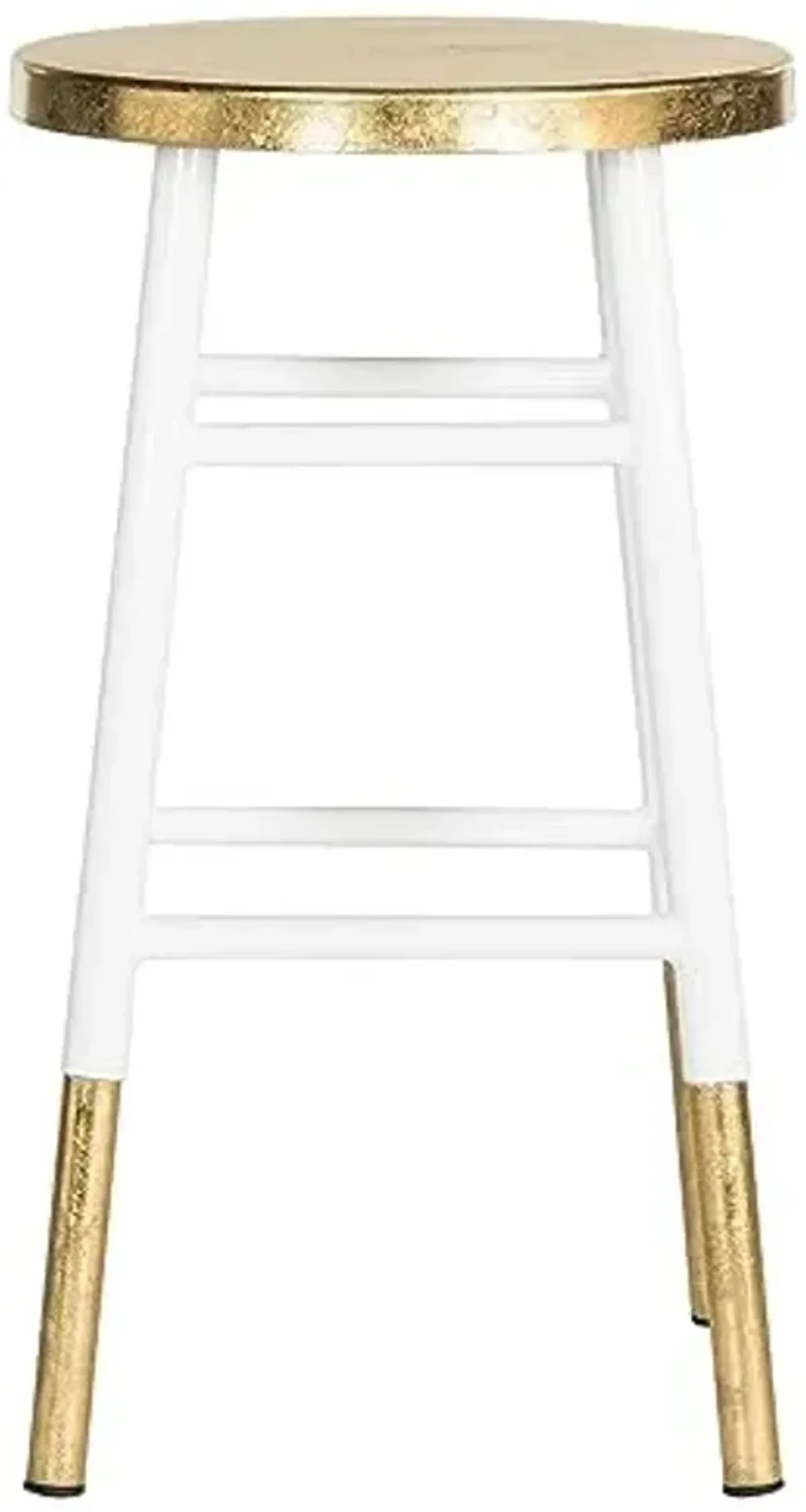 Safavieh Home Collection Emery White and Dipped Gold Leaf 24-inch Counter Stool