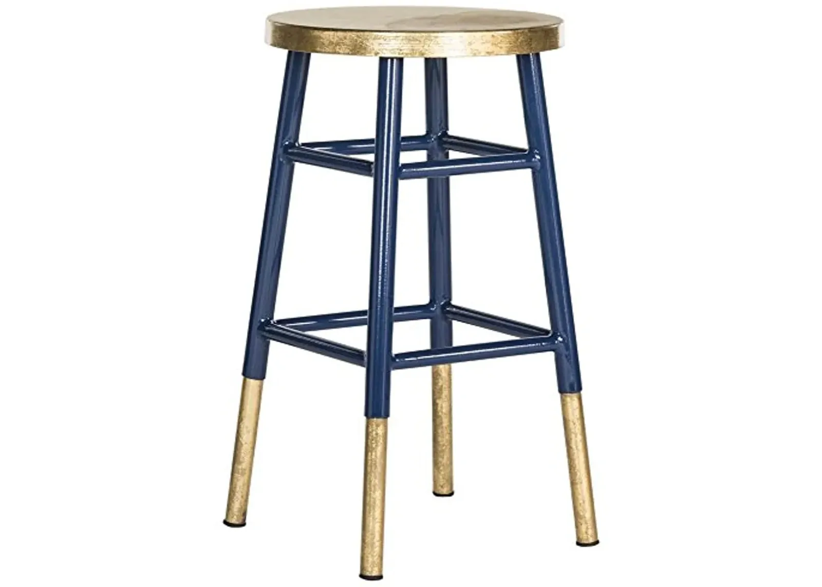 Safavieh Home Collection Emery Navy and Dipped Gold Leaf 24-inch Counter Stool