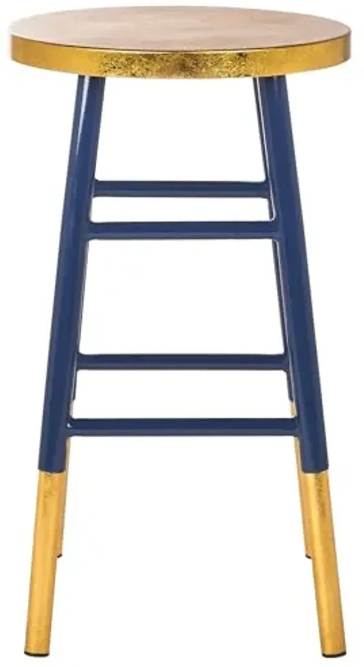 Safavieh Home Collection Emery Navy and Dipped Gold Leaf 24-inch Counter Stool