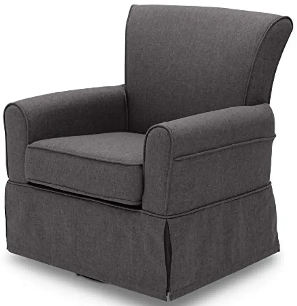 Delta Children Upholstered Glider Swivel Rocker Chair, Charcoal