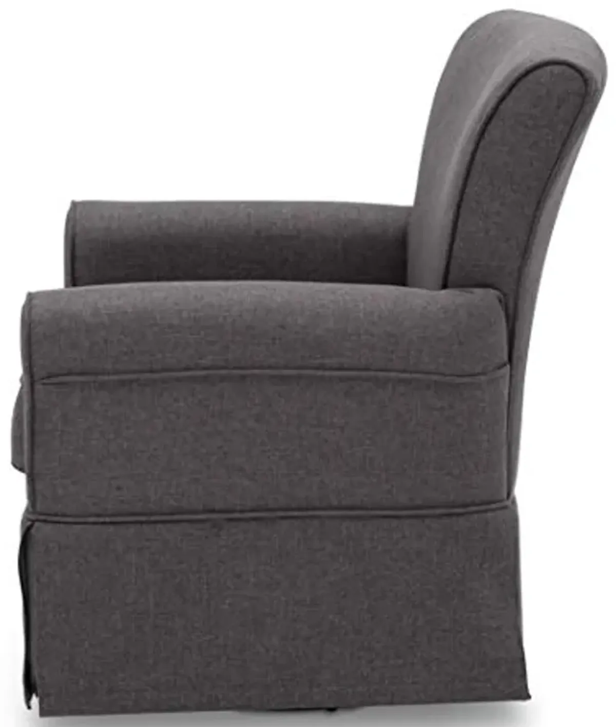 Delta Children Upholstered Glider Swivel Rocker Chair, Charcoal