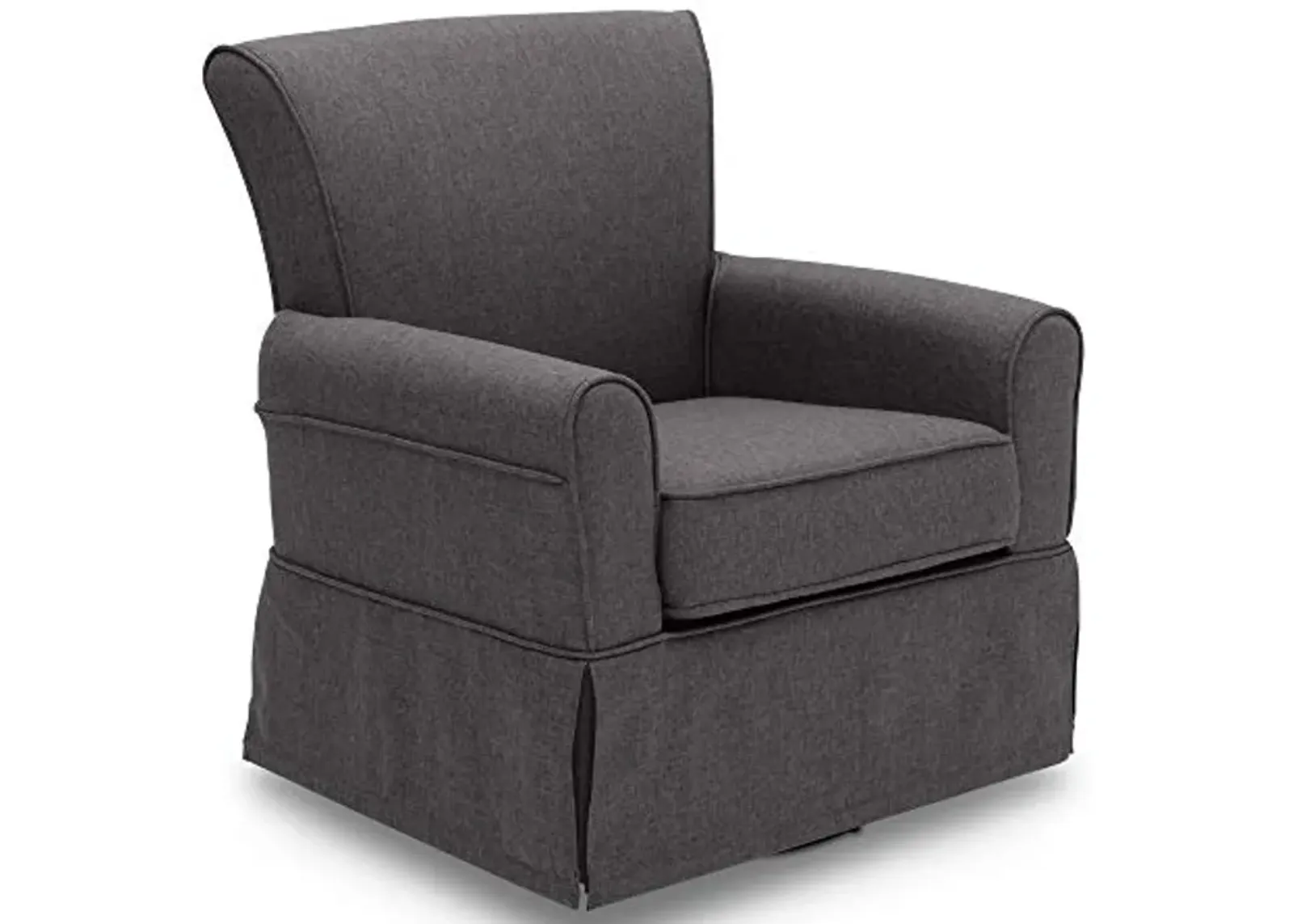 Delta Children Upholstered Glider Swivel Rocker Chair, Charcoal