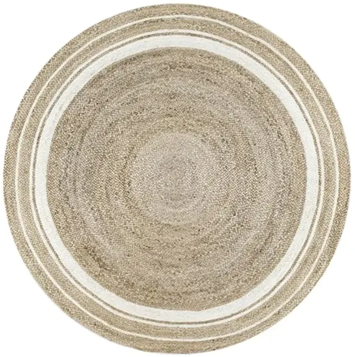 nuLOOM Rikki Coastal Braided Jute Area Rug, 6' Round, Off-white