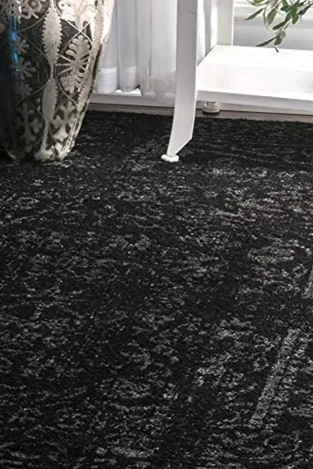 nuLOOM Arlena Vintage Traditional Area Rug - 5x8 Area Rug Modern/Contemporary Black/Grey Rugs for Living Room Bedroom Dining Room Kitchen