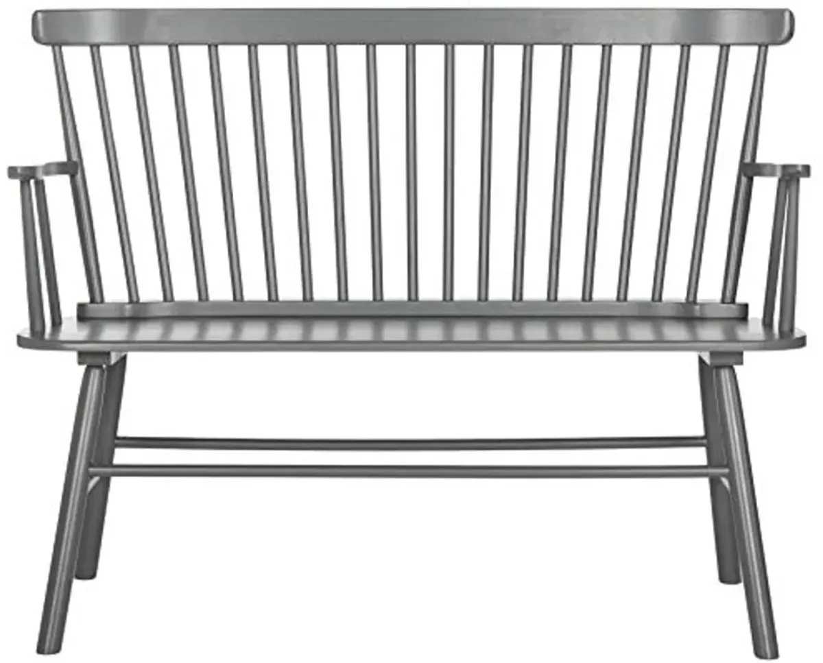 Safavieh American Homes Collection Addison Spindle Back Grey Bench