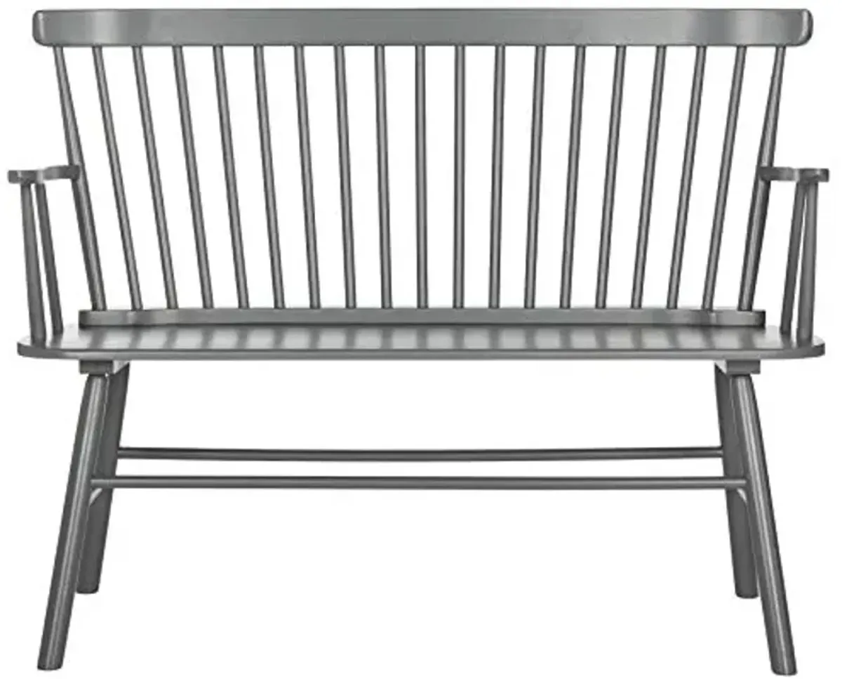 Safavieh American Homes Collection Addison Spindle Back Grey Bench