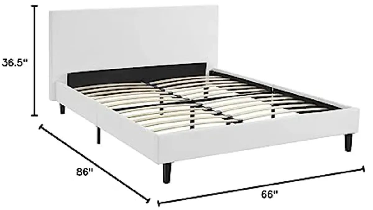 Modway Anya Bed Frame, Queen, White