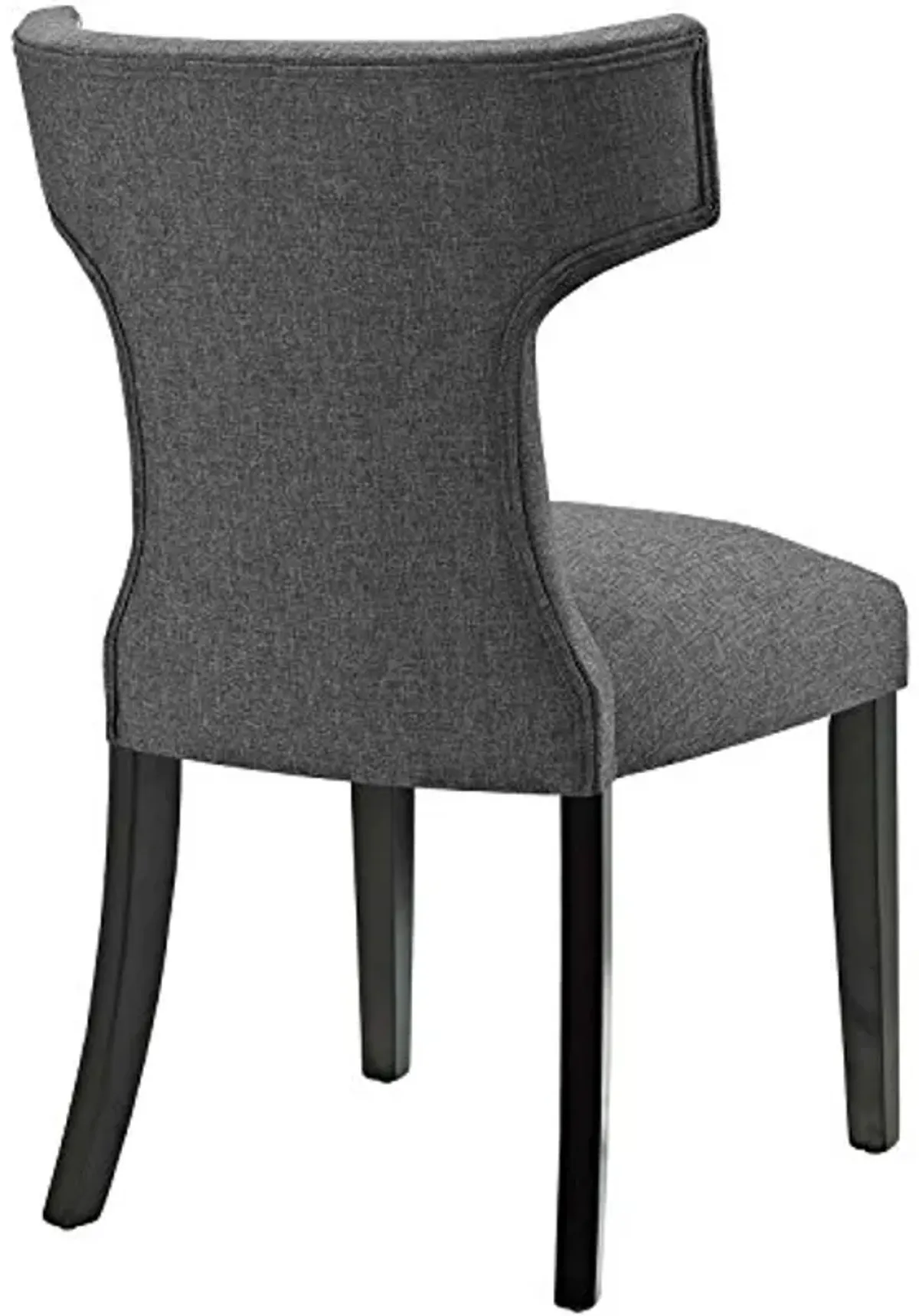 Modway Curve Mid-Century Modern Upholstered Fabric with Nailhead Trim in Gray, One Chair, Grey