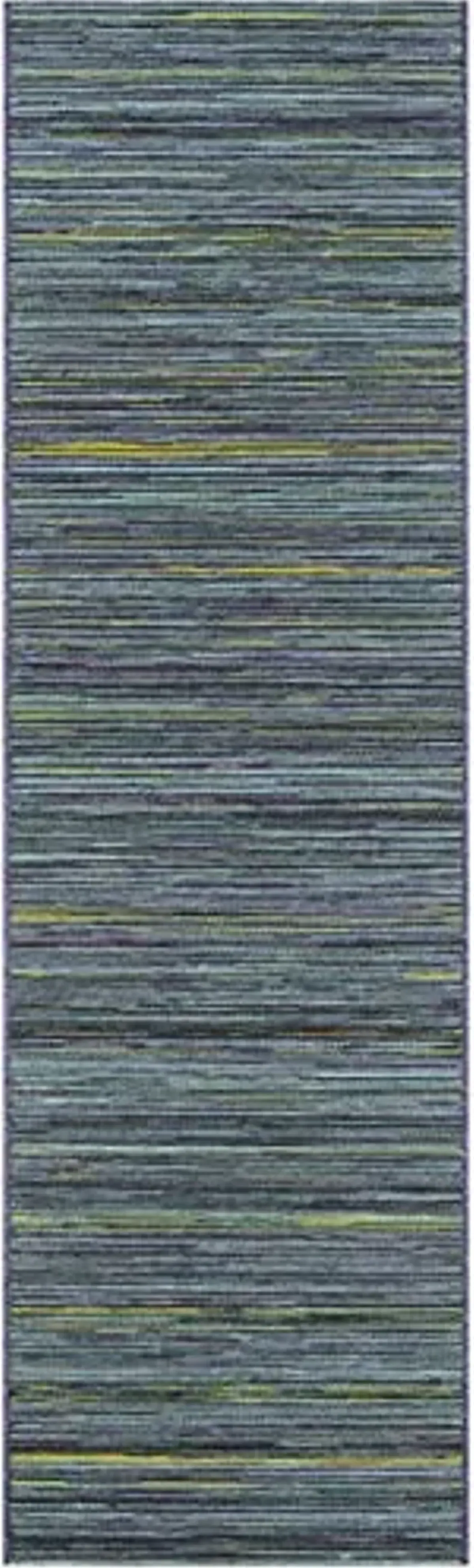 Couristan Cape Hinsdale Indoor/Outdoor Area Rug, 2'3" x 7'10" Runner, Teal-Cobalt Blue