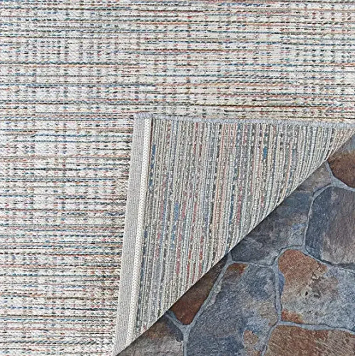 Couristan Indoor/Outdoor Runner Rug – 2'3" x 11'9" Ivory-Coral Grid – Durable, Easy to Clean, Flatwoven Rug for Patio, Entryway or Mudroom – Cape Falmouth