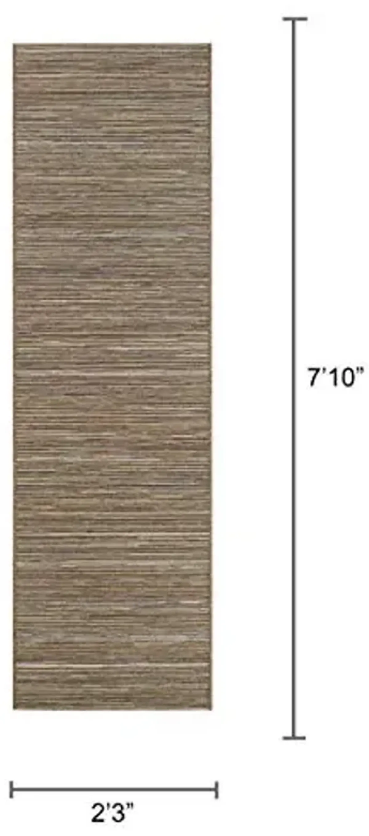 Couristan Cape Outdoor Area Rug - Hinsdale 2'3" x 7'10" Runner in Brown and Ivory, Durable, Hose Washable, Flatwoven Floor Covering for Patio, Mudroom Or Kitchen Decor