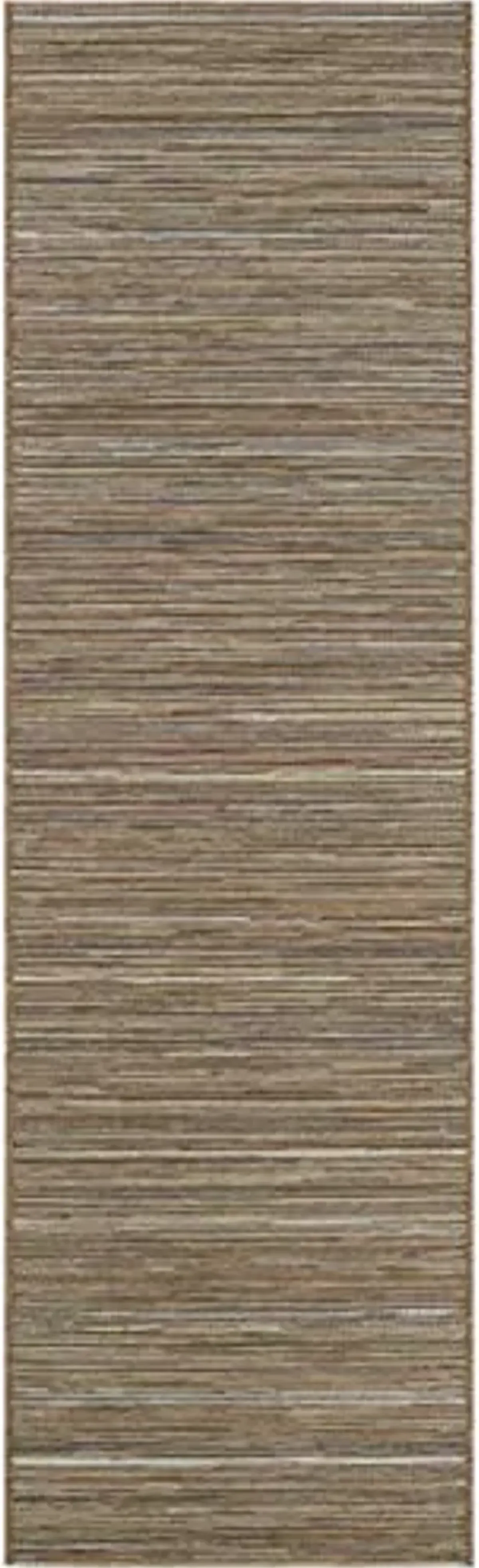 Couristan Cape Outdoor Area Rug - Hinsdale 2'3" x 7'10" Runner in Brown and Ivory, Durable, Hose Washable, Flatwoven Floor Covering for Patio, Mudroom Or Kitchen Decor