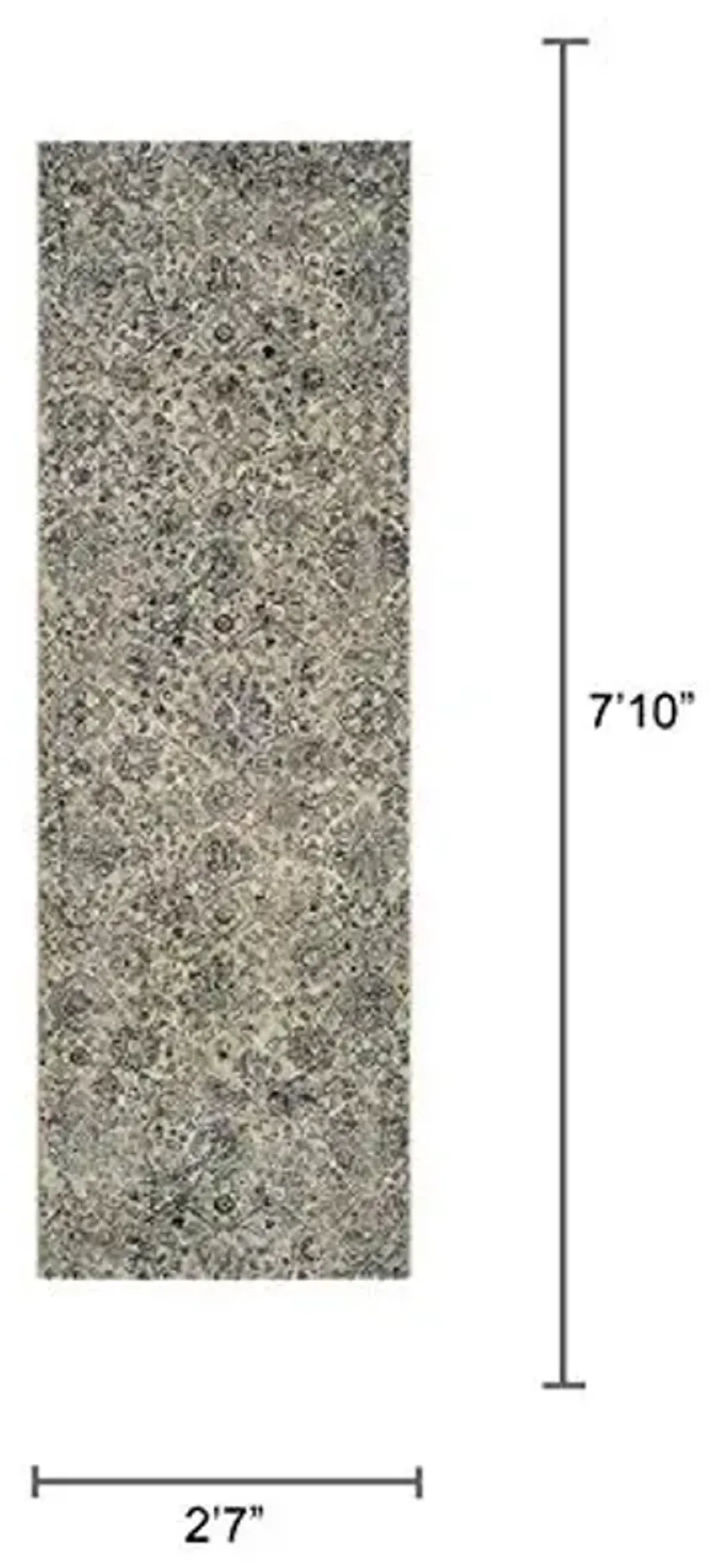 Couristan Easton Winslet Beige-Black Runner Rug, 2'7" x 7'10",