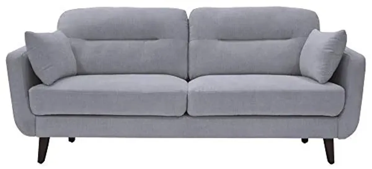 Serta Sierra Living Room Sofas Modern Design, Microfiber Upholstered Couch Ideal for Smaller Spaces 61" Loveseat Smoke Gray