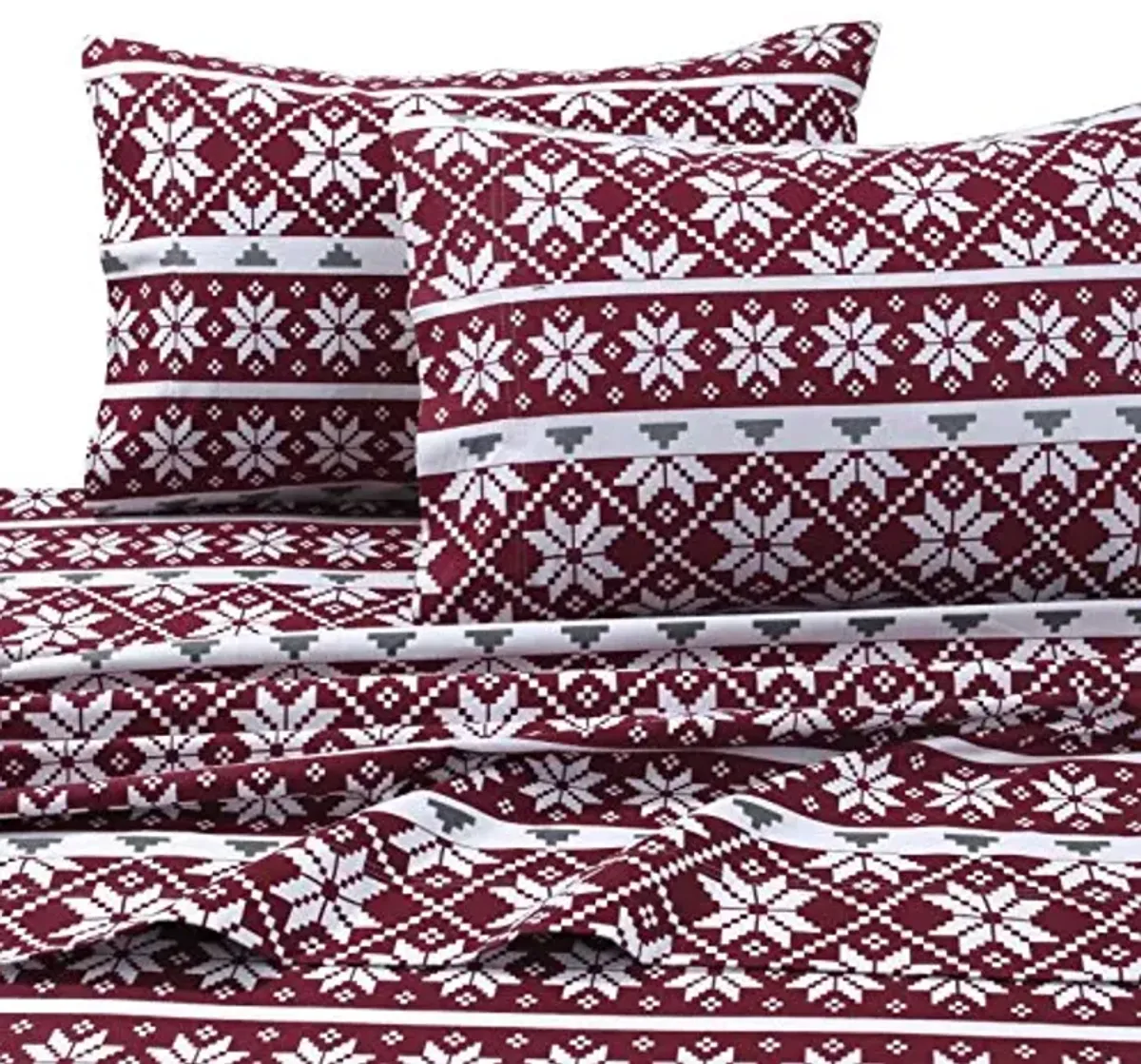 Tribeca Living OSLO170STPC Printed 170-GSM Cotton Flannel Pillowcases,Oslo Multicolor,Standard