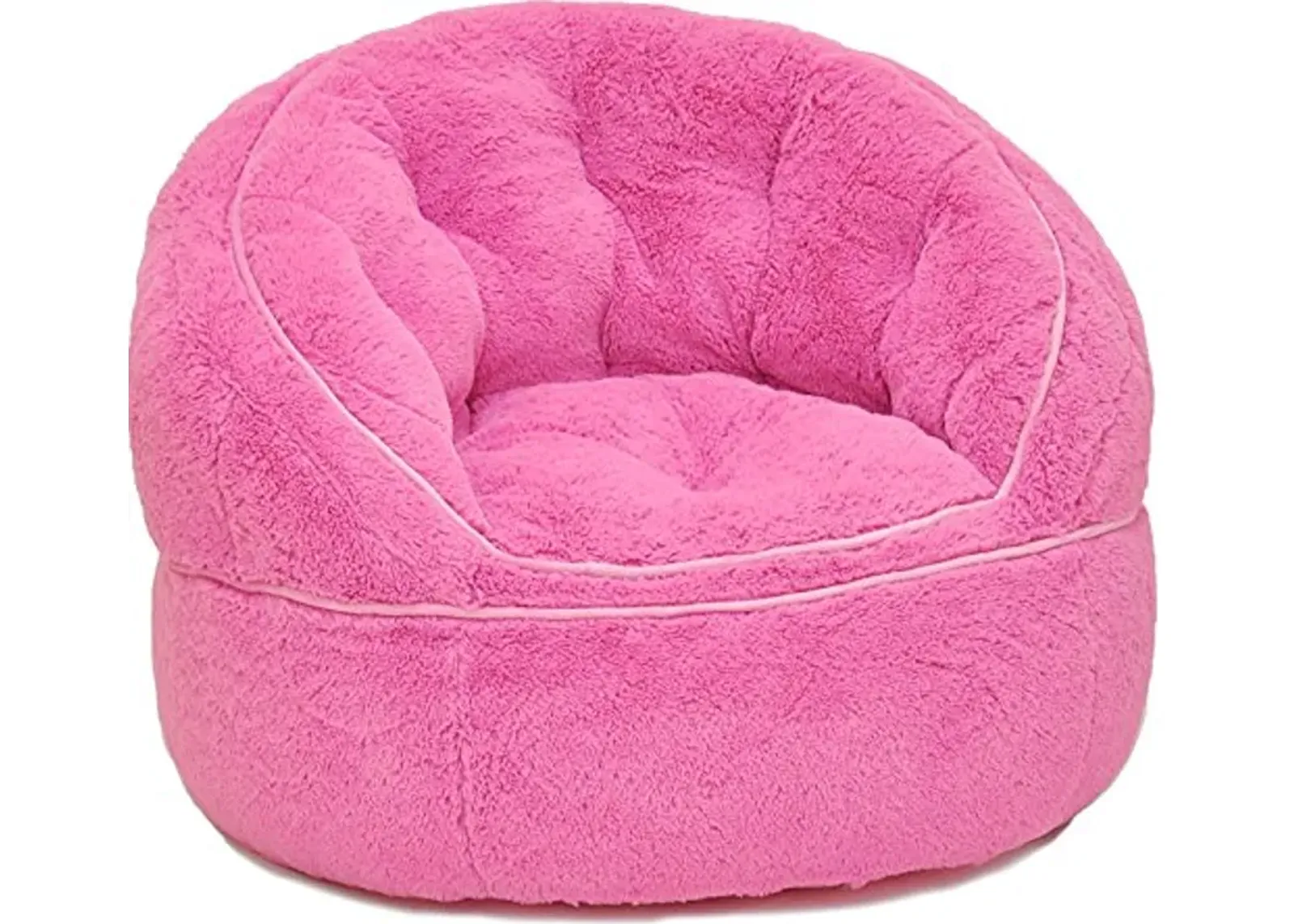 Heritage Kids Toddler Rabbit Fur Bean Bag Chair, Pink Large