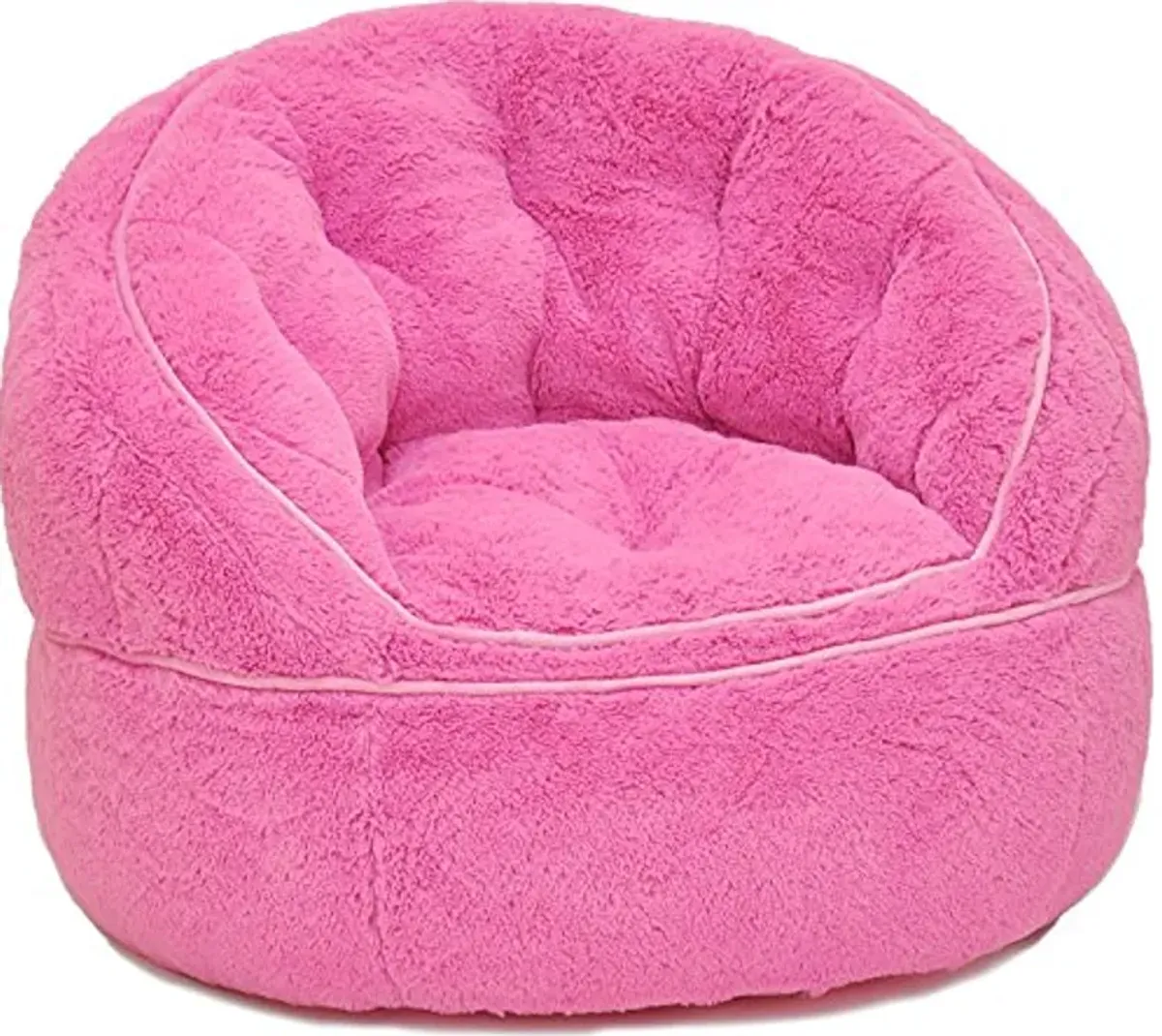 Heritage Kids Toddler Rabbit Fur Bean Bag Chair, Pink Large