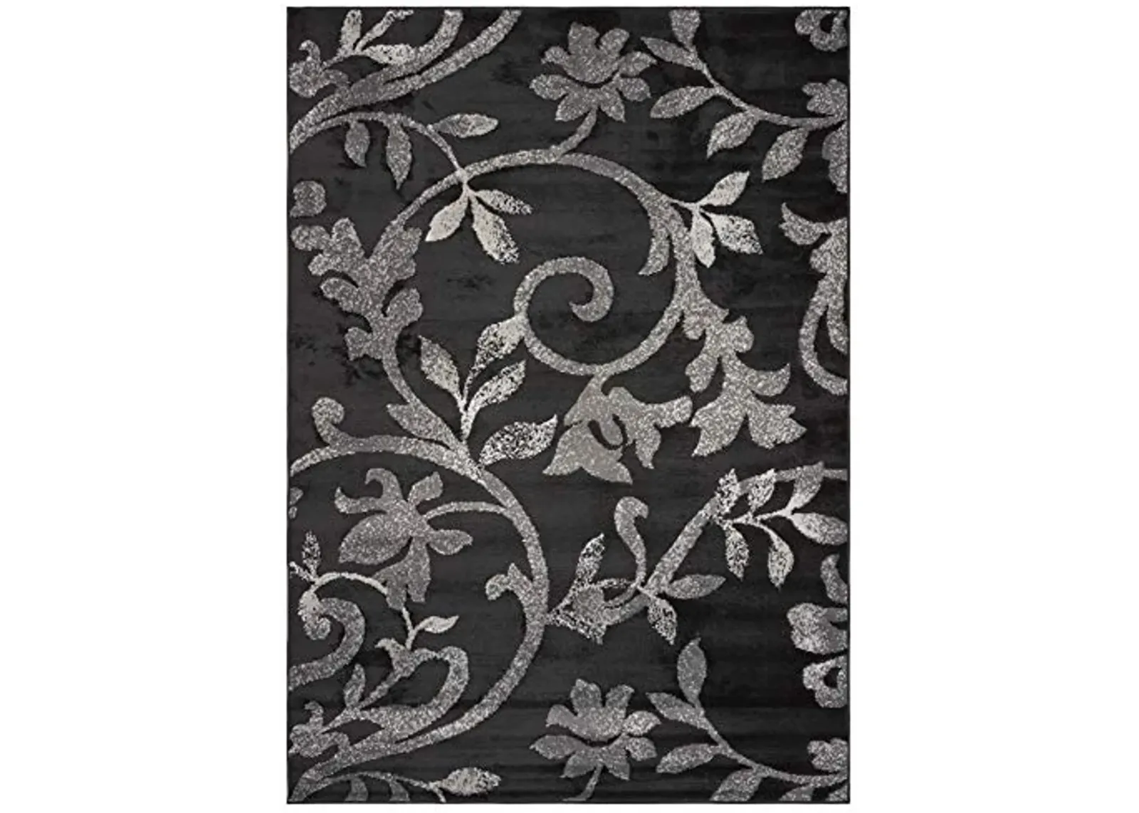 LR Resources Black Rectangle Indoor Area Rug, 5'2" x 7'2",