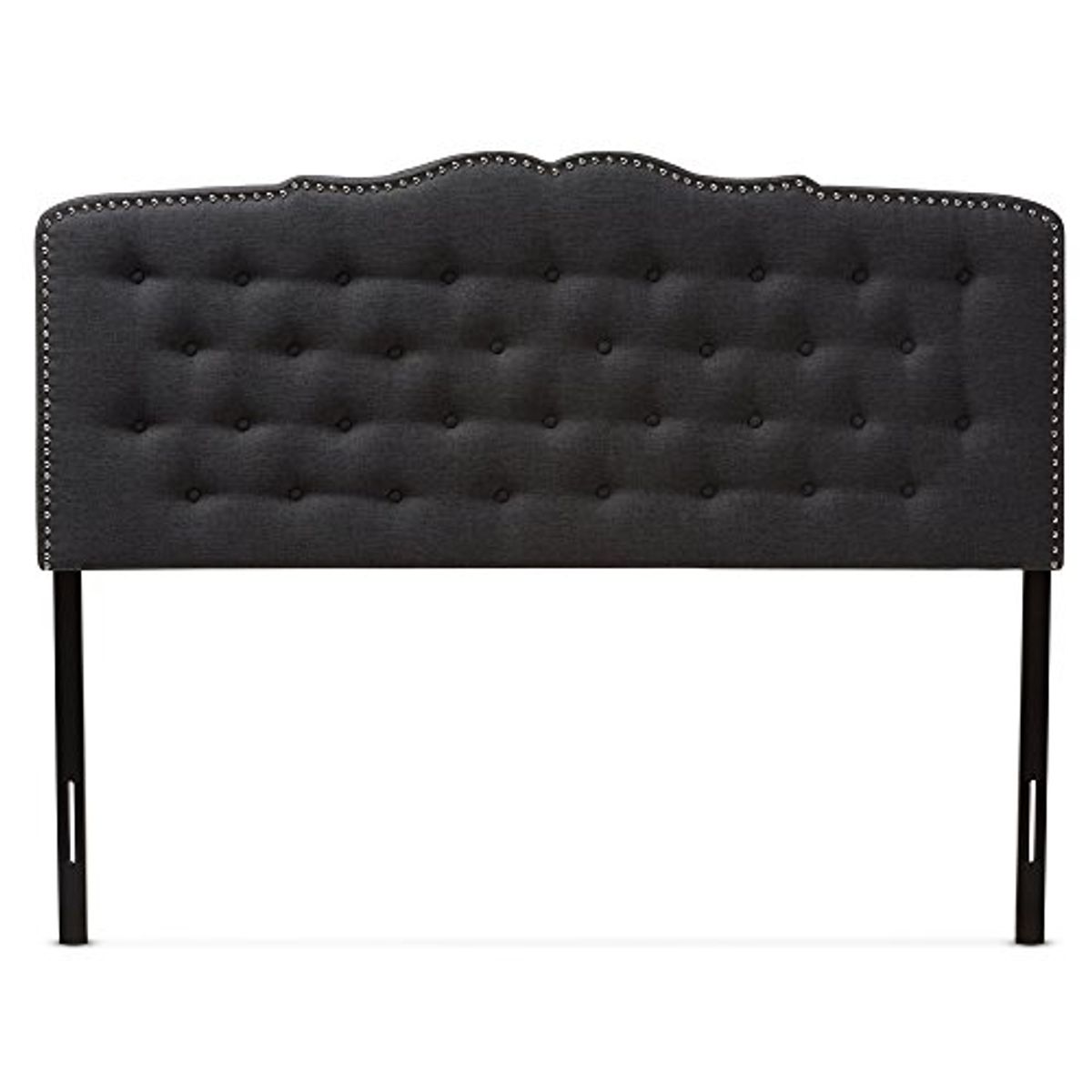 Baxton Studio Karessa Modern & Contemporary Dark Grey Fabric Queen Size Headboard (424-7277-AMZ)