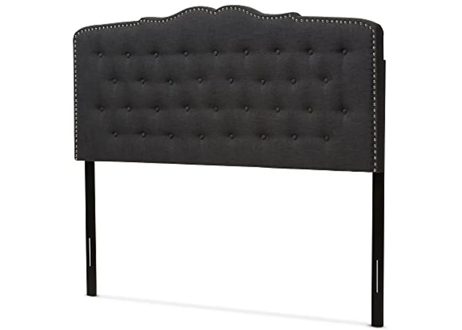 Baxton Studio Karessa Modern & Contemporary Dark Grey Fabric Queen Size Headboard (424-7277-AMZ)