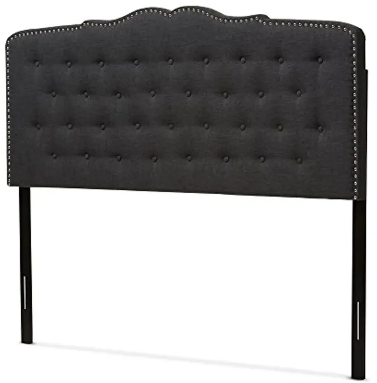 Baxton Studio Karessa Modern & Contemporary Dark Grey Fabric Queen Size Headboard (424-7277-AMZ)