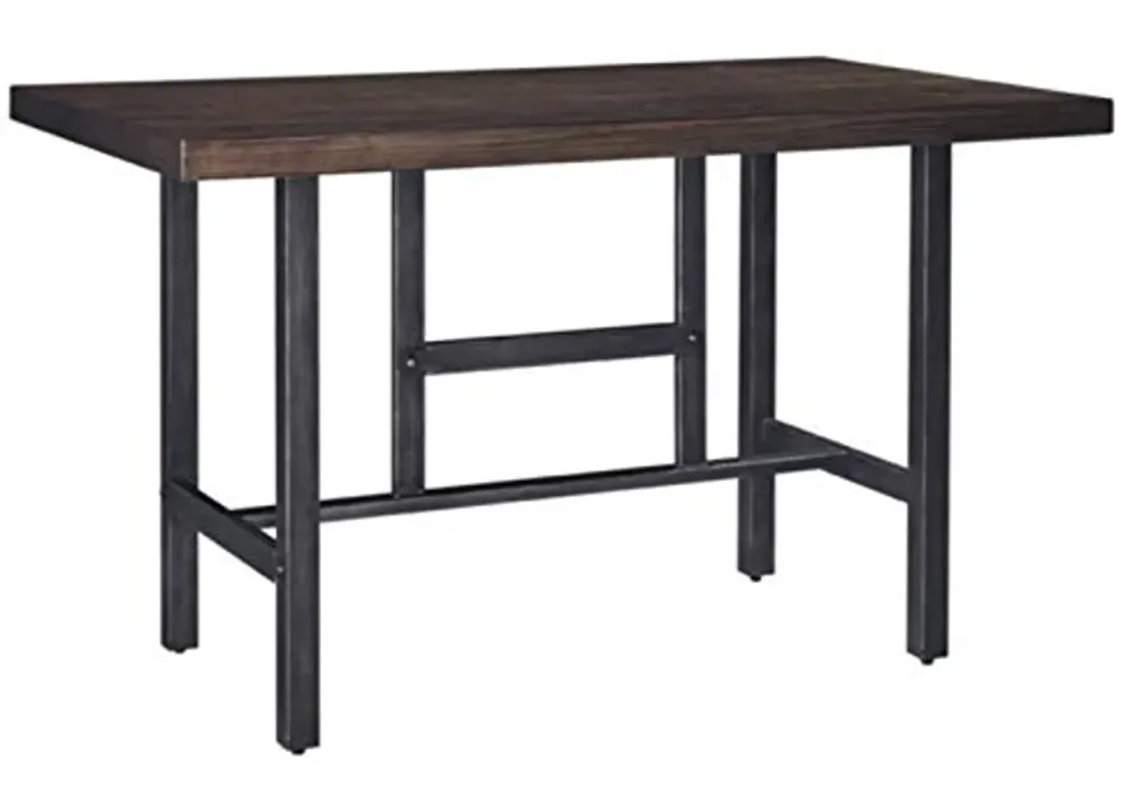 Signature Design by Ashley Kavara Modern Industrial Counter Height Dining Room Table, Medium Brown