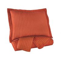 Signature Design by Ashley Raleda 3 Piece Channel Stitched King Coverlet Set with 2 Pillow Shams, King, Orange