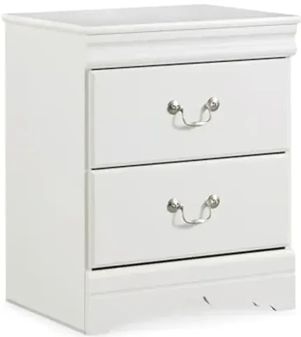 Signature Design by Ashley Anarasia Traditional Children's 2 Drawer Nightstand, 24.41" Tall, White