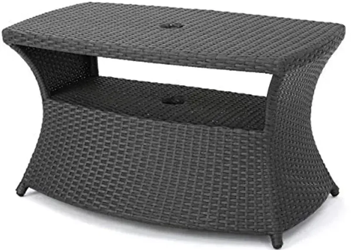 Christopher Knight Home Banta Outdoor Wicker Side Table (Grey)