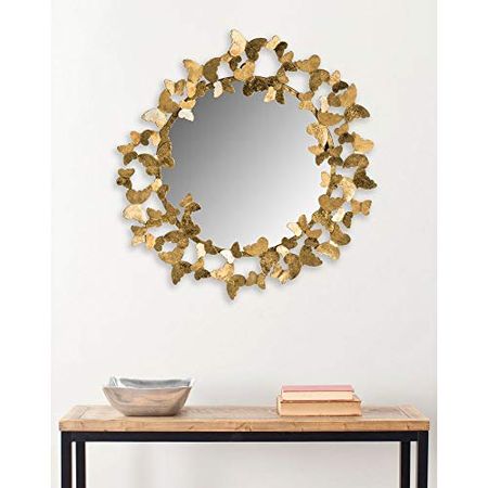 Safavieh Wall Mount Ruthie Gold Butterfly 27-inch Mirror