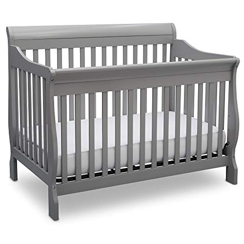 Delta Children Canton 4-in-1 Convertible Crib - Easy to Assemble, Grey
