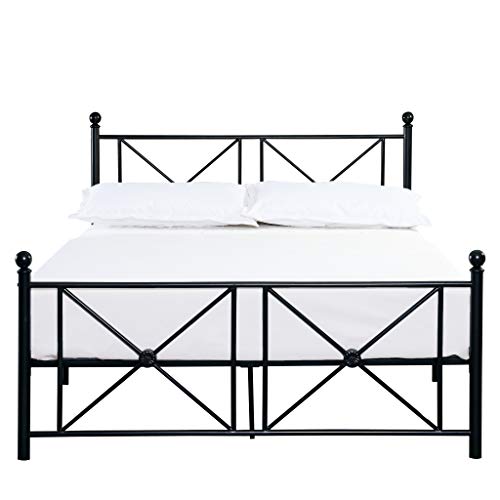 Homelegance Mardelle Metal Platform Bed, Full, Black