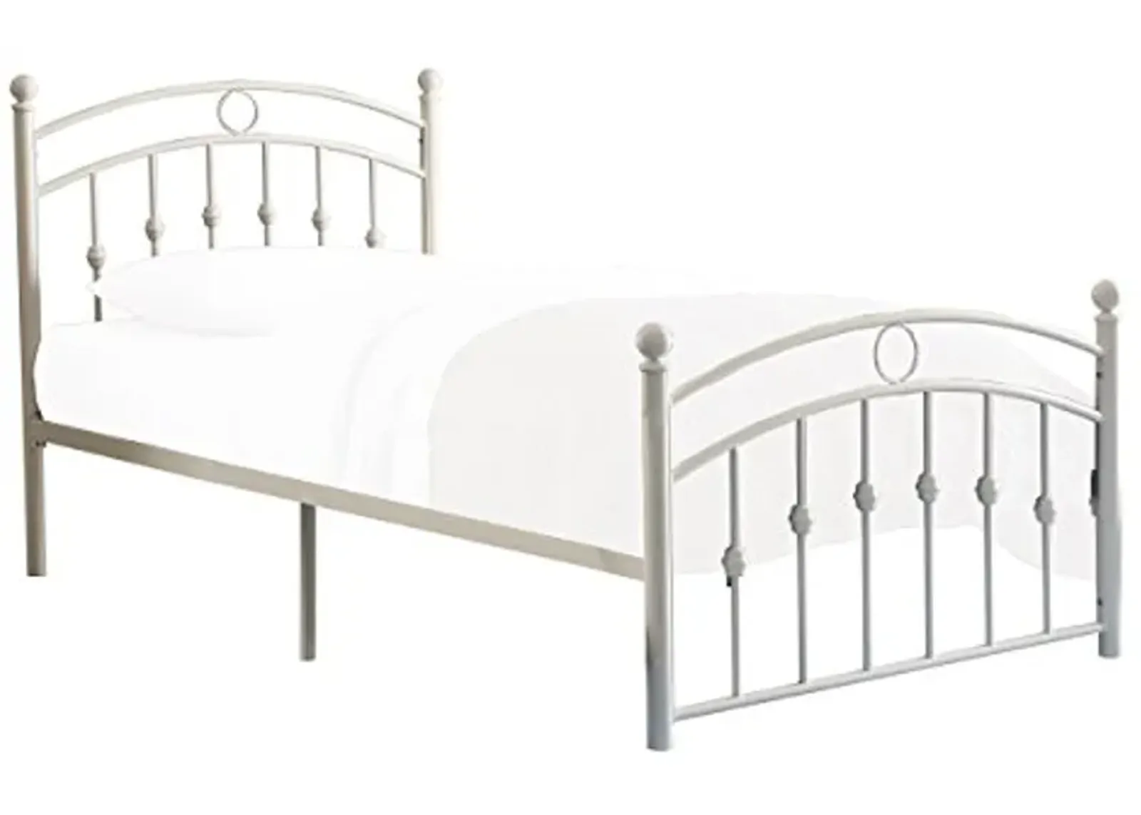 Homelegance 2052TW-1 Tiana Metal Platform Bed, Twin, White