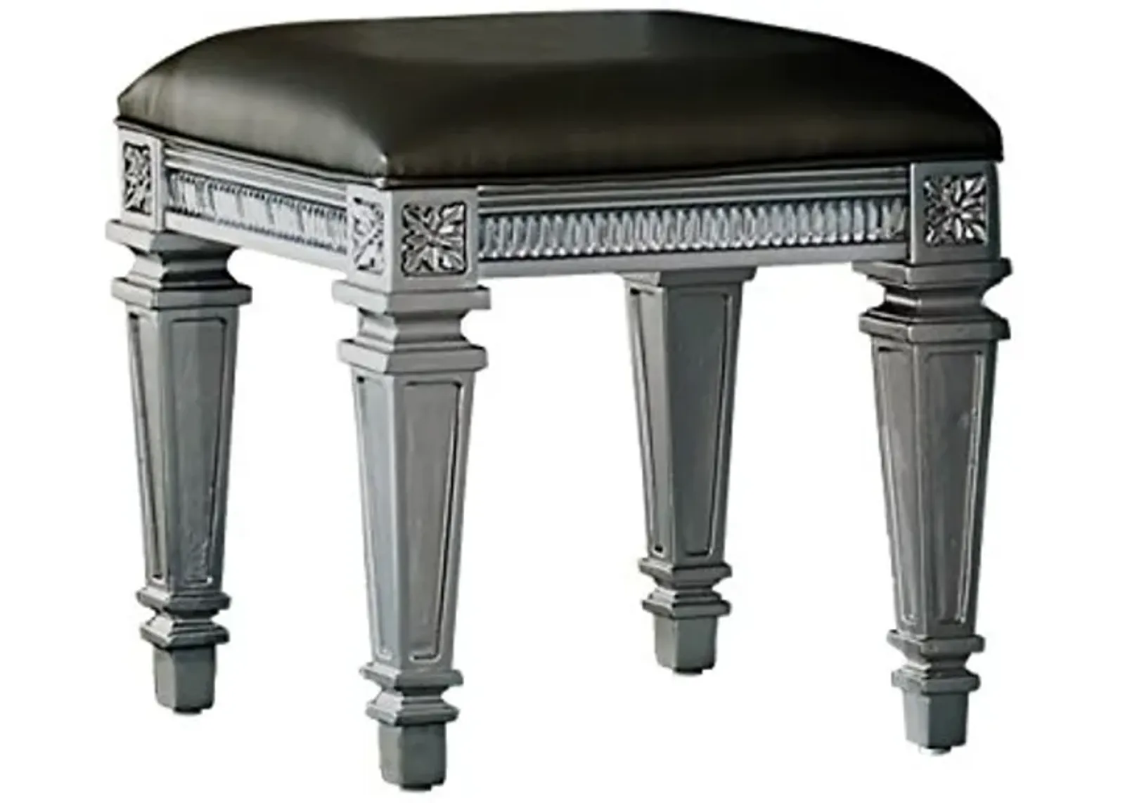 Homelegance Vanity Stool, Silver