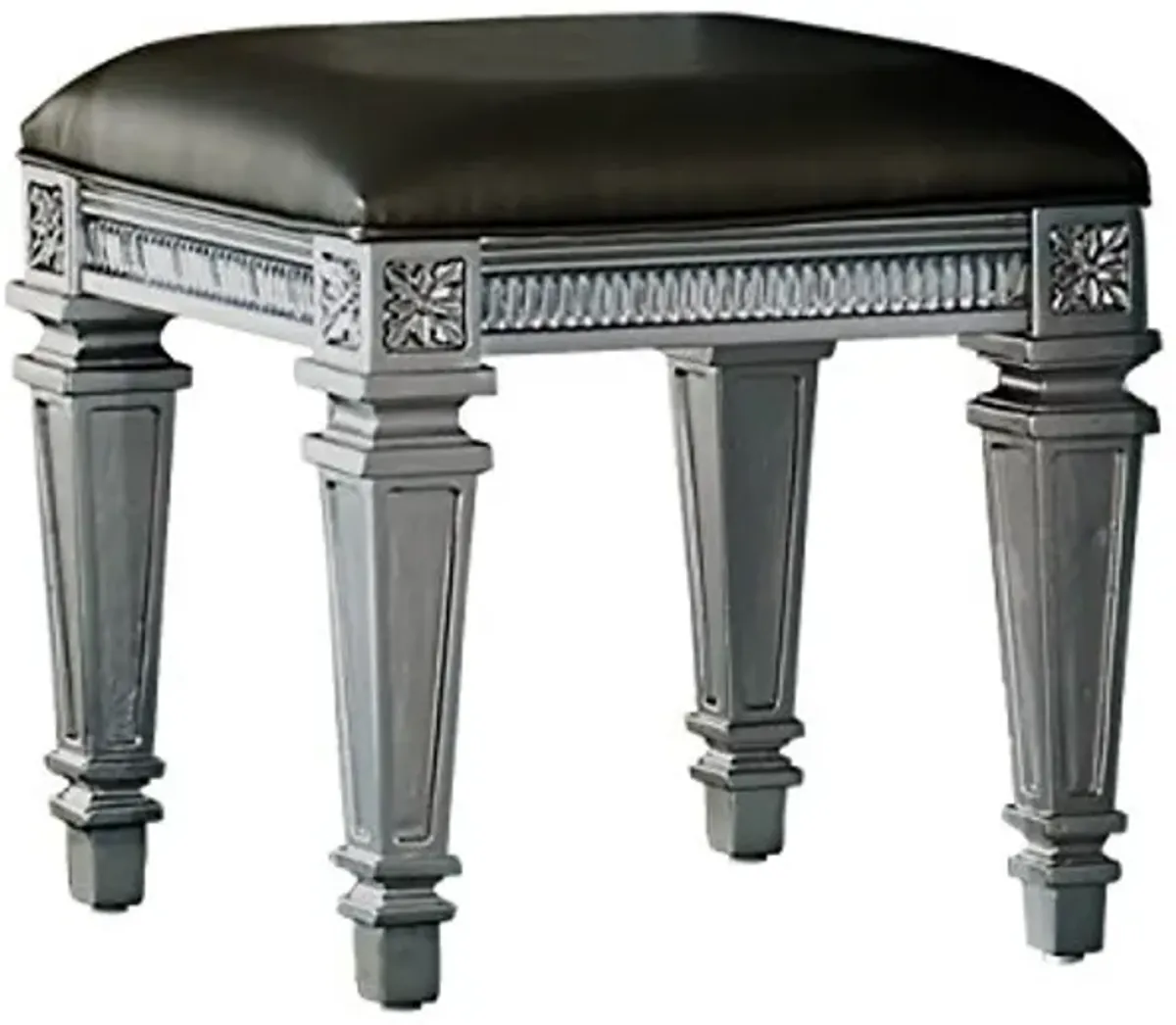 Homelegance Vanity Stool, Silver