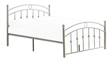 Homelegance Tiana Metal Platform Bed, Full, White
