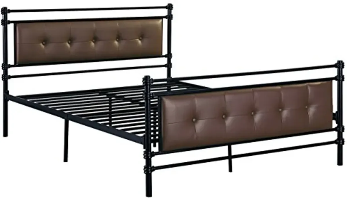 Homelegance Jayla TMetal Platform Bed, Full, Black (2050F-1)