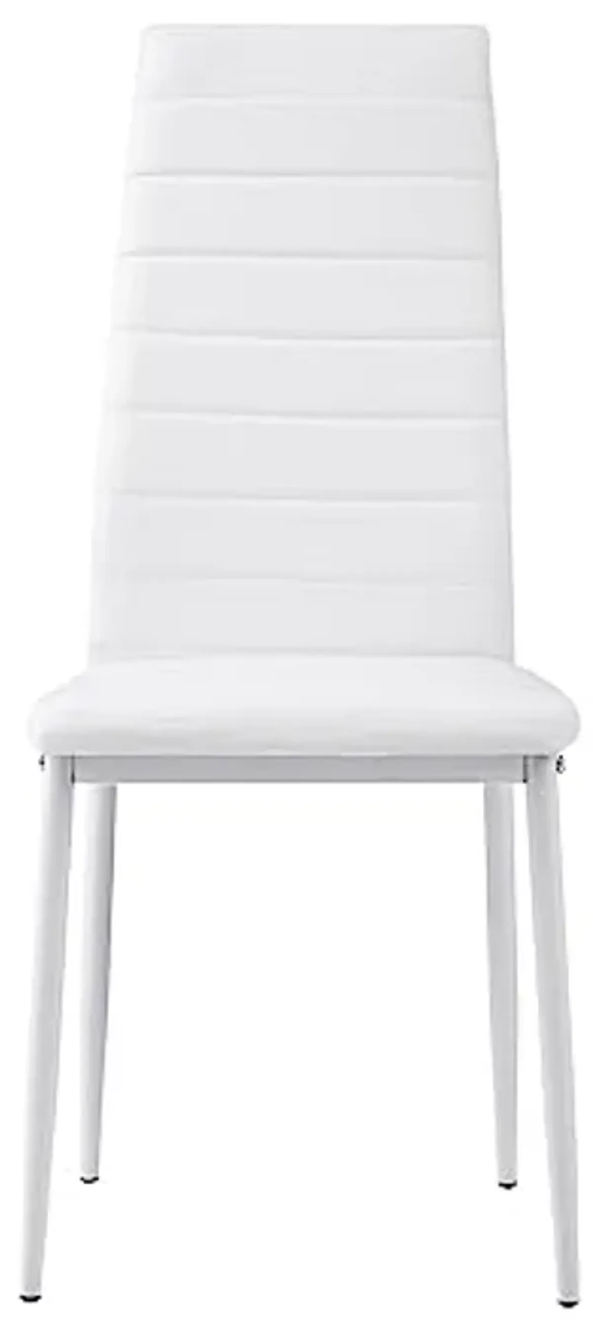 Homelegance Florian Metal Dining Chairs with Bi-Cast Vinyl Back and Seat Cover (Set of 2), White, Model: