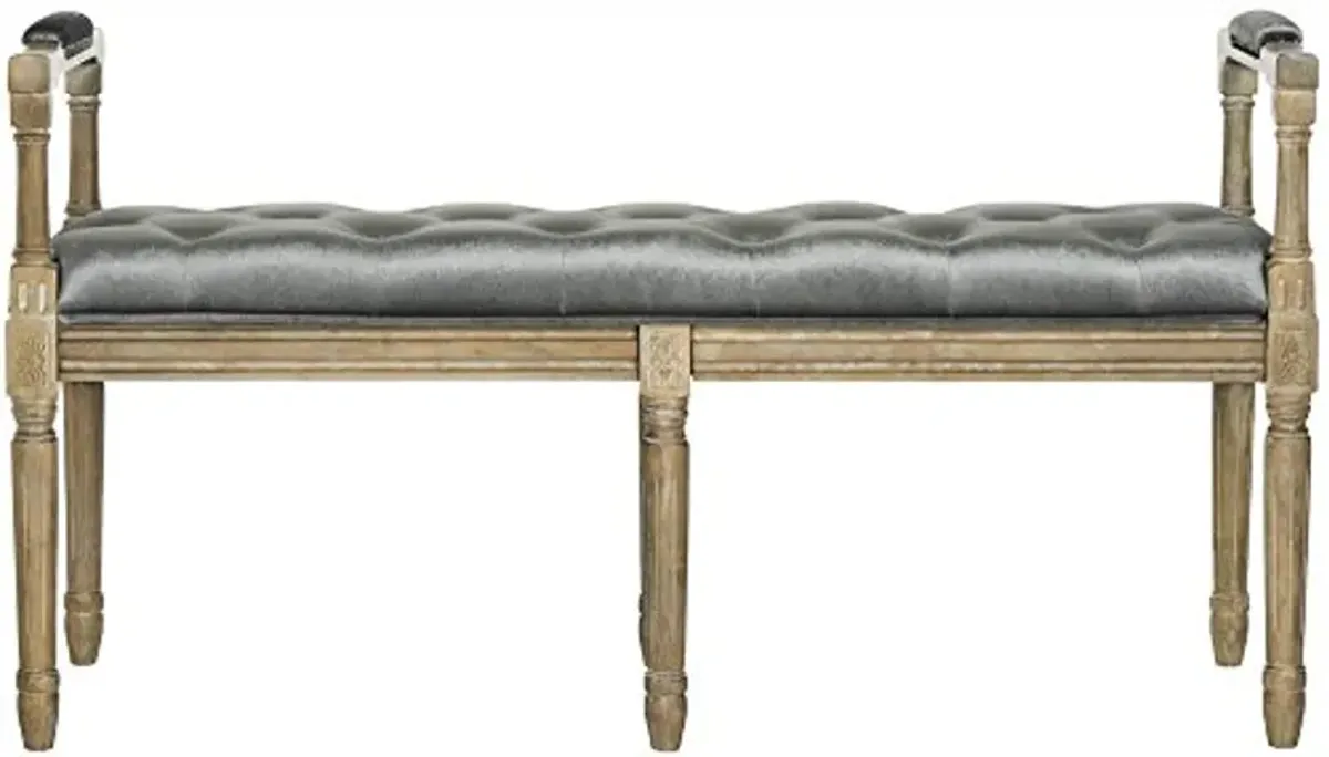 Safavieh Raiden Bench, Grey/Rustic Oak