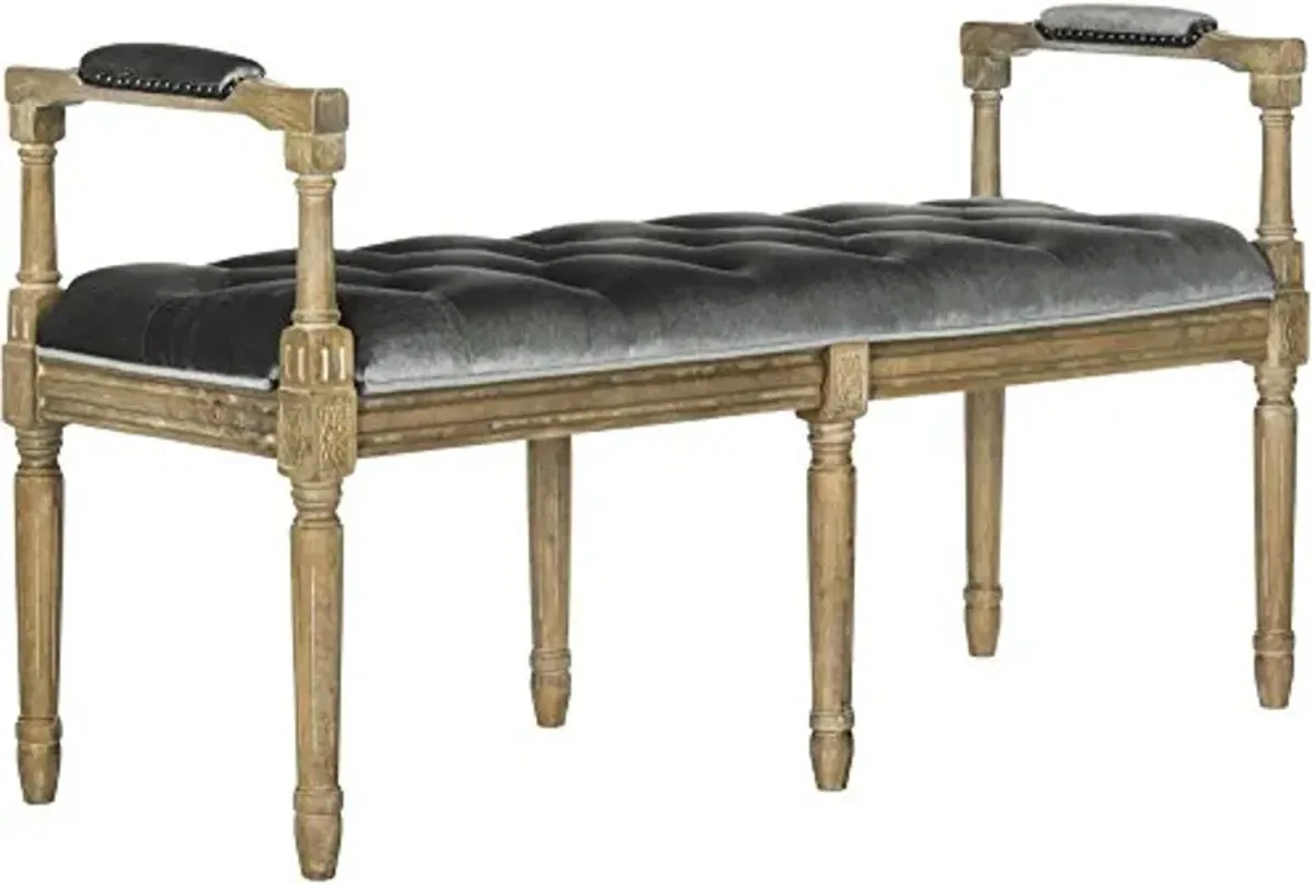 Safavieh Raiden Bench, Grey/Rustic Oak