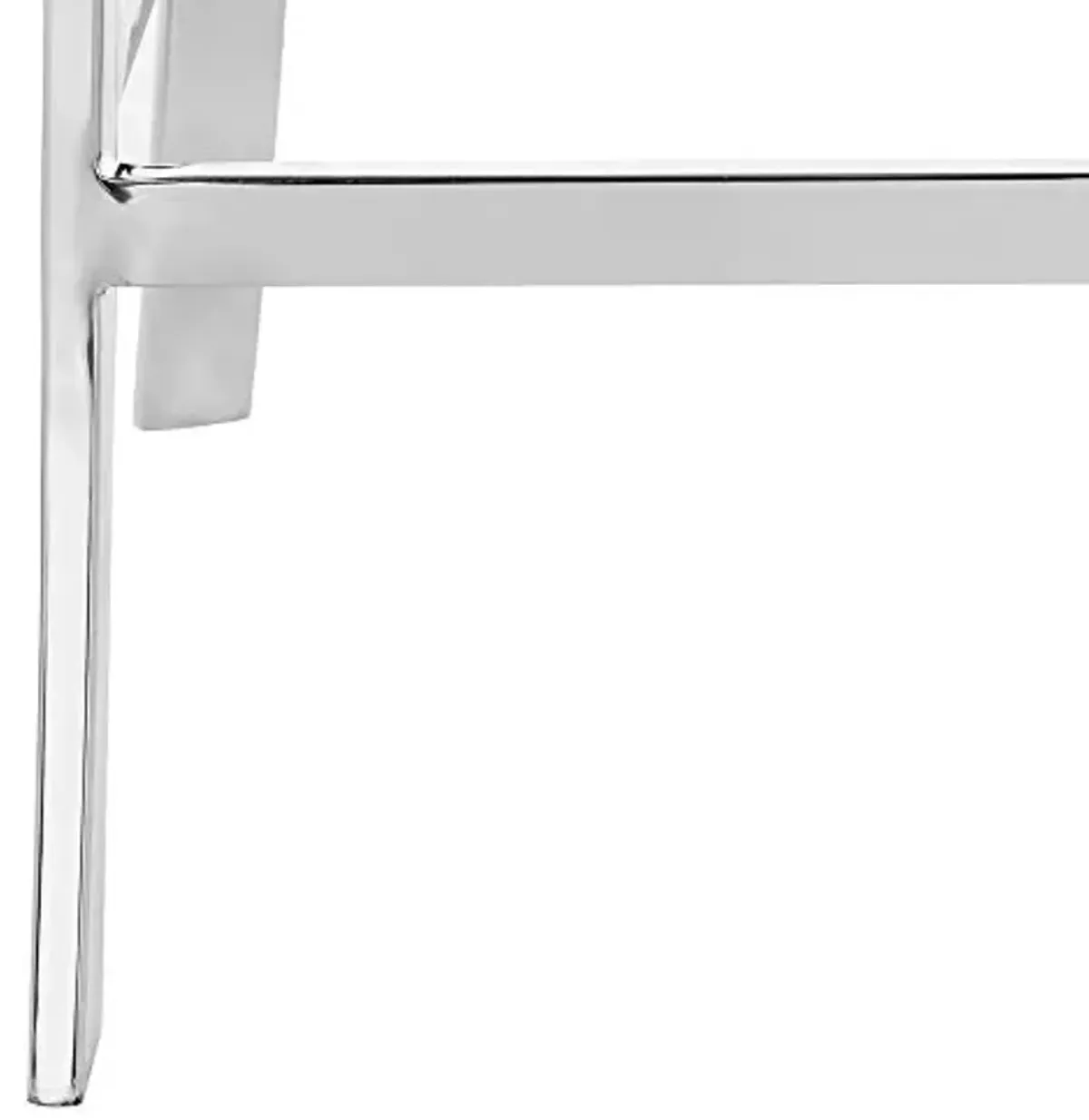Safavieh American Homes Collection Zoey White Stainless Steel Cross Back 35-inch Counter Stool